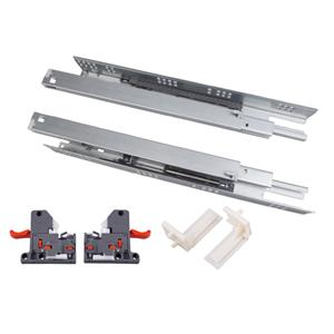 621A-H US Model Full Extension Soft Closing Undermount Slide (With 6way Clip plastic Rear Bracket)